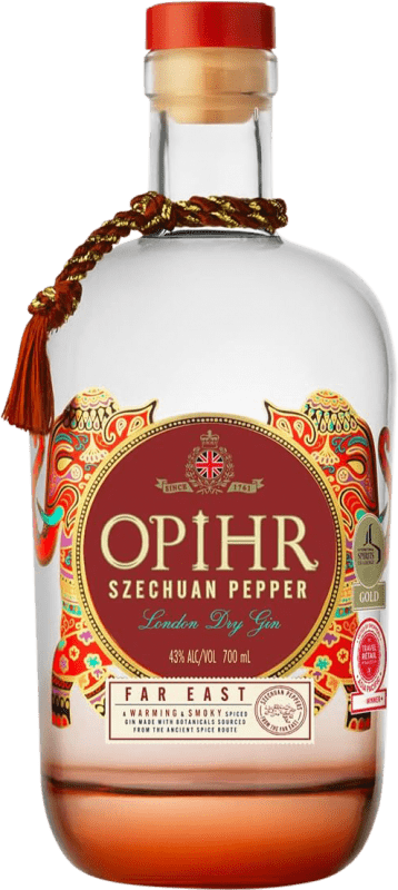 46,95 € Free Shipping | Genever Gin G&J Greenalls Opihr Far East Limited Edition United Kingdom 70 cl Pepper