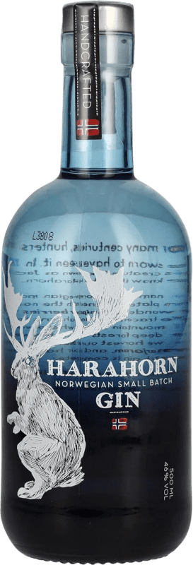 63,95 € Free Shipping | Genever Gin Harahorn Small Batch Norway Medium Bottle 50 cl