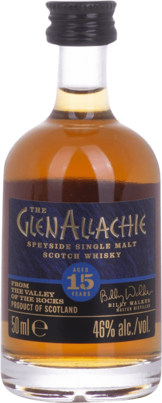 25,95 € 送料無料 | シングルモルトウイスキー Glenallachie スペイサイド イギリス 15 年 ミニチュアボトル 5 cl