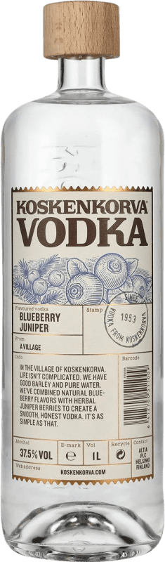 21,95 € Envio grátis | Vodca Koskenkorva Blueberry Juniper Finlândia Garrafa 1 L