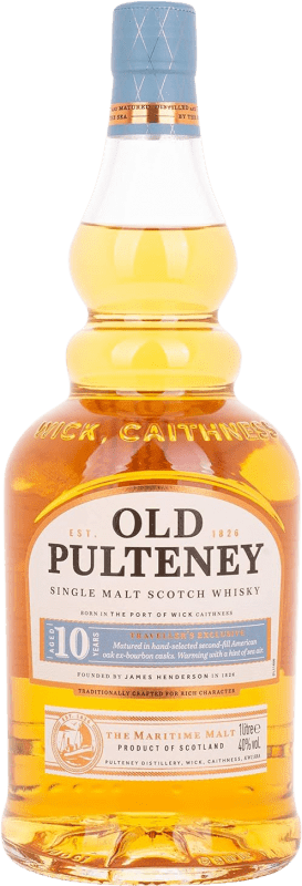 72,95 € Envio grátis | Whisky Single Malt Old Pulteney Traveller's Exclusive Reino Unido 10 Anos Garrafa 1 L