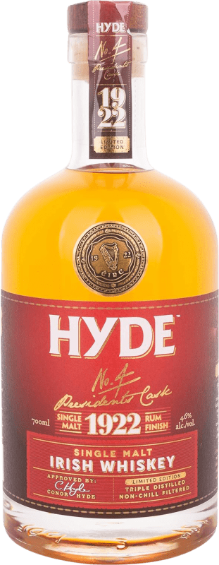 65,95 € Envoi gratuit | Single Malt Whisky Hyde Nº 4 President's Cask 1922 Rum Finish Irlande Bouteille 70 cl