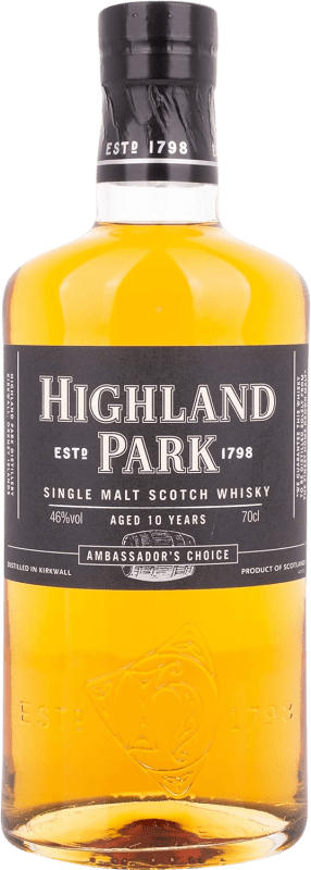 119,95 € Kostenloser Versand | Whiskey Single Malt Highland Park Elección del Embajador Hochland Großbritannien 10 Jahre Flasche 70 cl