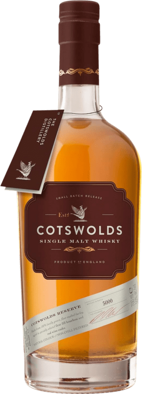 103,95 € Free Shipping | Whisky Single Malt Cotswolds Reserve United Kingdom Bottle 70 cl