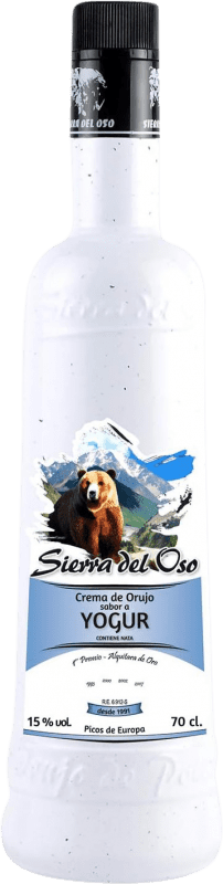 16,95 € Envío gratis | Crema de Licor Sierra del Oso Orujo con Yogurt España Botella 70 cl