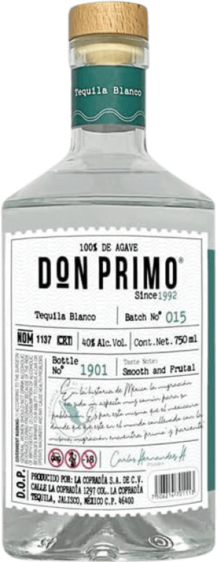94,95 € Envío gratis | Tequila La Cofradía Don Primo Blanco México Botella 70 cl
