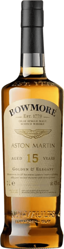 266,95 € 免费送货 | 威士忌单一麦芽威士忌 Morrison's Bowmore Aston Martin Golden & Elegant 艾莱 英国 15 岁 瓶子 1 L