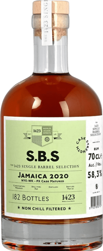 136,95 € 送料無料 | ラム 1423 World Class Spirits S.B.S Jamaica Single Barrel Selection トリニダード・トバゴ ボトル 70 cl