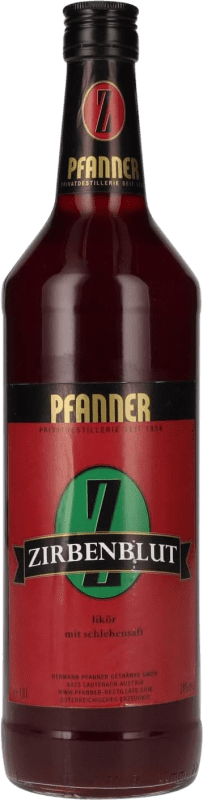 25,95 € Envio grátis | Licores Hermann Pfanner Zirbenblut Áustria 1 L Zirbelkiefer — Pinho Cembro