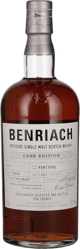 109,95 € Бесплатная доставка | Односолодовый виски The Benriach Cask Finish — Финишная выдержка в бочке, Vintage, Ограниченный выпуск, Peated — Копчёный Списайд Объединенное Королевство 12 Лет 70 cl