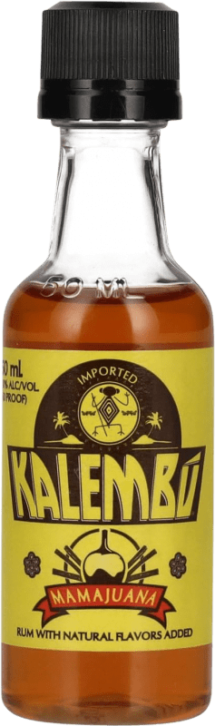 4,95 € 免费送货 | 朗姆酒 Kalembú Karibischer Mamajuana PET 多明尼加共和国 微型瓶 5 cl