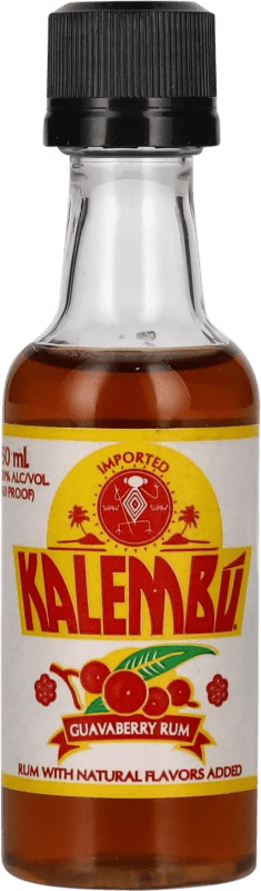 14,95 € 免费送货 | 朗姆酒 Kalembú Karibischer Guavaberry PET 多明尼加共和国 微型瓶 5 cl