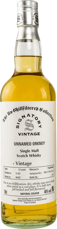 67,95 € Spedizione Gratuita | Whisky Blended Signatory Vintage The Un-Chillfiltered Collection at Unnamed Orkney Regno Unito 12 Anni Bottiglia 70 cl