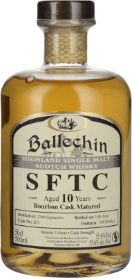 102,95 € Free Shipping | Single Malt Whisky Edradour Ballechin Bourbon SFTC Straight From The Cask United Kingdom 10 Years Medium Bottle 50 cl