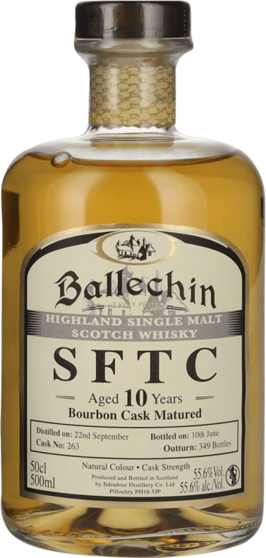 141,95 € Envoi gratuit | Single Malt Whisky Edradour Ballechin Bourbon Cask Matured SFTC Straight From The Cask Royaume-Uni 10 Ans Bouteille Medium 50 cl