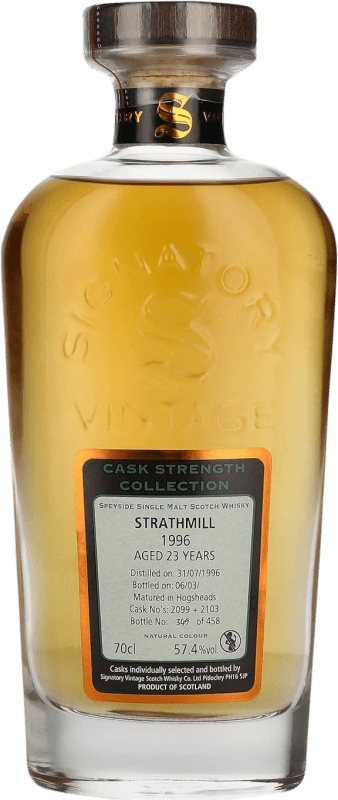 319,95 € Spedizione Gratuita | Whisky Blended Signatory Vintage Cask Strength Collection at Strathmill Regno Unito 23 Anni Bottiglia 70 cl