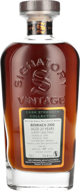 419,95 € Envoi gratuit | Blended Whisky Signatory Vintage Cask Strength Collection at Benriach Royaume-Uni 20 Ans Bouteille 70 cl