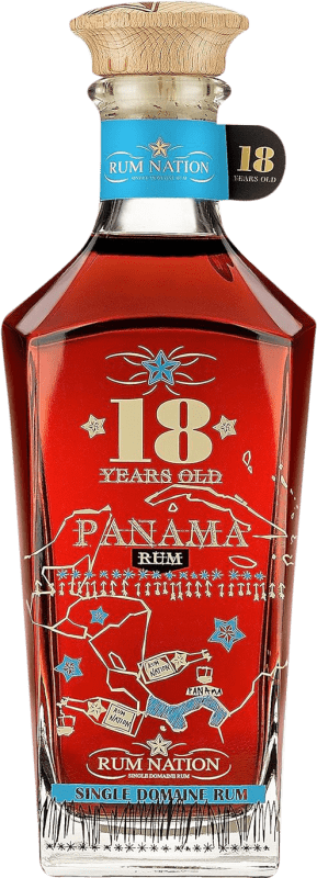 118,95 € Бесплатная доставка | Ром Rum Nation Panama воссоединение 18 Лет 70 cl