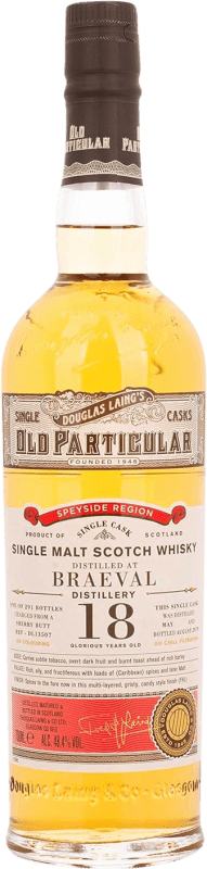 159,95 € 免费送货 | 威士忌单一麦芽威士忌 Douglas Laing's Old Particular at Braeval Single Casks 英国 18 岁 瓶子 70 cl