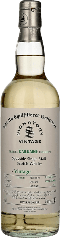 76,95 € Envío gratis | Whisky Blended Signatory Vintage The Un-Chillfiltered Collection at Dailuaine Reino Unido 13 Años Botella 70 cl