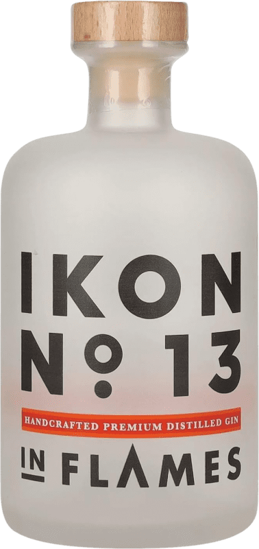 249,95 € Kostenloser Versand | Genever Gin In Flames Ikon Nº 13 Autograph Limitierte Edition Schweden Medium-Flasche 50 cl