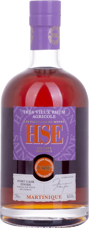84,95 € Kostenloser Versand | Rum HSE Habitation Port Cask Finish — Fassreifung, Agricole Très Vieux — Sehr Alt Gereift Martinique 70 cl