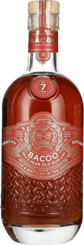 59,95 € Envio grátis | Rum Bacoo Tiki Mug República Dominicana 7 Anos Garrafa 70 cl