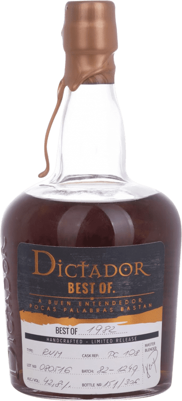 374,95 € 送料無料 | ラム Dictador Best of 1982 コロンビア ボトル 70 cl