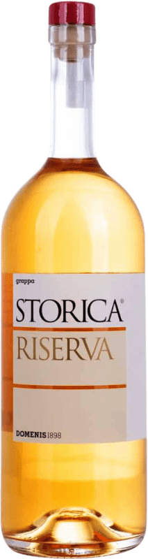 151,95 € Envio grátis | Aguardente Grappa Domenis 1898 Storica Reserva Itália Garrafa Especial 1,5 L