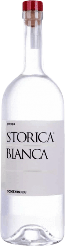 116,95 € Envio grátis | Aguardente Grappa Domenis 1898 Storica Bianca Itália Garrafa Especial 1,5 L