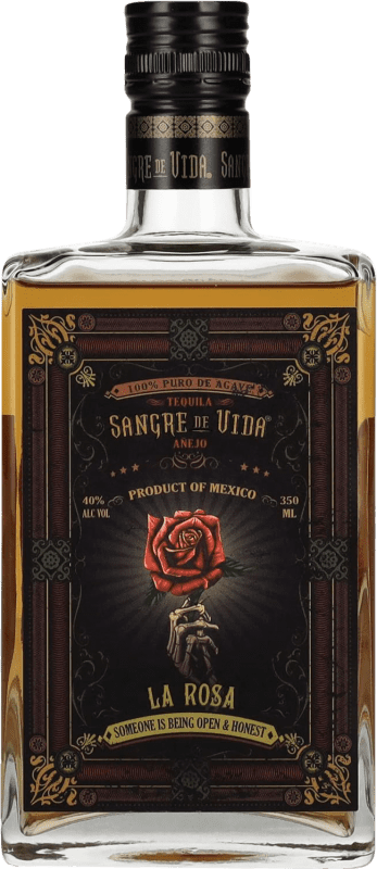 36,95 € Бесплатная доставка | Текила Sangre de Vida La Rosa Añejo — Выдержанный Мексика Бутылка на треть 35 cl