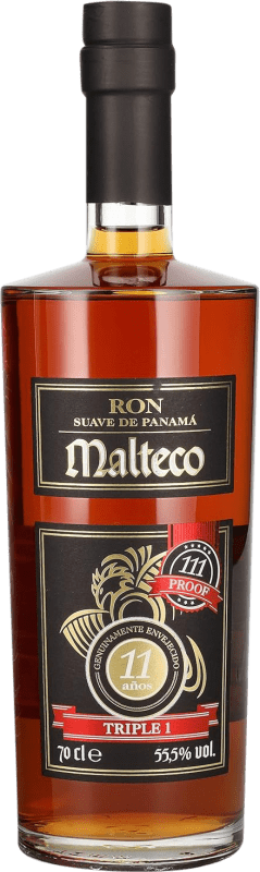 86,95 € Envío gratis | Ron Licorera Quezalteca Malteco Triple 1 Panamá 11 Años Botella 70 cl