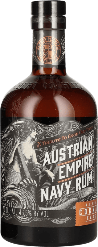 66,95 € Spedizione Gratuita | Rum Albert Michler Austrian Empire Cognac Navy Strength — Grado da Botte Barbados 70 cl