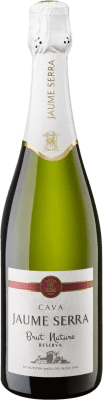 7,95 € Envío gratis | Espumoso Blanco Jaume Serra Brut Nature Premium Reserva D.O. Cava Cataluña España Macabeo, Xarel·lo, Chardonnay, Parellada 75 cl