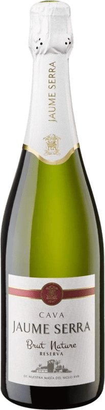 9,95 € Spedizione Gratuita | Spumante Bianco Jaume Serra Brut Nature Premium Riserva D.O. Cava Catalogna Spagna Macabeo, Xarel·lo, Chardonnay, Parellada 75 cl