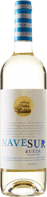 6,95 € Envío gratis | Vino Blanco Cuatro Rayas Nave Sur D.O. Rueda Castilla y León España Verdejo 75 cl