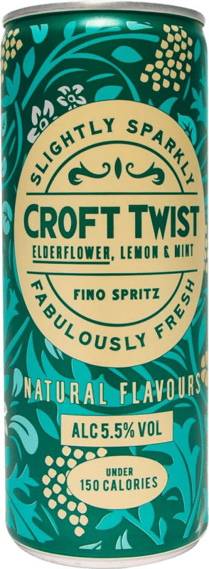 49,95 € 免费送货 | 盒装12个 饮料和搅拌机 González Byass Croft Twist Fino Spritz 西班牙 小瓶 25 cl