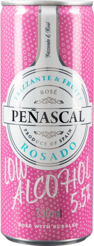 96,95 € 免费送货 | 盒装24个 玫瑰酒 Peñascal Low Aguja Rosado 西班牙 Tempranillo 小瓶 25 cl