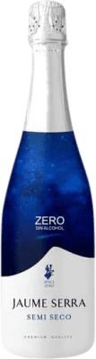 6,95 € Envio grátis | Espumante Branco Jaume Serra Zero Semiseco — Meio Seco D.O. Cava Catalunha Espanha Macabeo, Xarel·lo, Parellada Garrafa 75 cl Sem Álcool