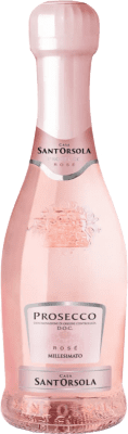 5,95 € Бесплатная доставка | Розовое игристое Sant'Orsola Millesimato Extradry Rosé Экстра сухой D.O.C. Prosecco Венето Италия Pinot Black, Glera Маленькая бутылка 20 cl