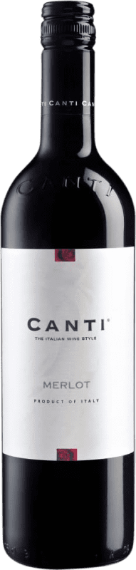 8,95 € Kostenloser Versand | Rotwein Canti Sizilien Italien Merlot Flasche 75 cl