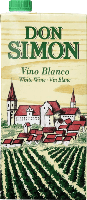 5,95 € Envío gratis | Vino blanco Don Simón Brick Blanco España Botella 1 L