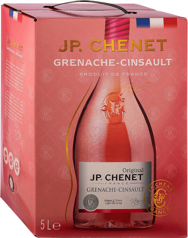 22,95 € Бесплатная доставка | Розовое вино JP. Chenet Rosado Франция Grenache Bag in Box 5 L