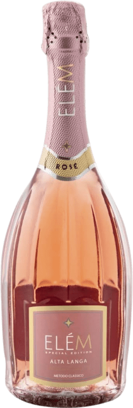 57,95 € 免费送货 | 桃红起泡酒 ELÈM 经典, Rosé — 桃红葡萄酒 D.O.C. Alta Langa 皮埃蒙特 意大利 Pinot Noir — 黑皮诺 75 cl