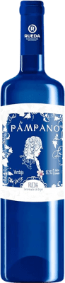 8,95 € Envio grátis | Vinho Branco Cuatro Rayas Pampano Semiseco — Meio Seco D.O. Rueda Castela e Leão Espanha Verdejo 75 cl