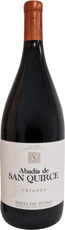 46,95 € Envío gratis | Vino tinto Bodegas Imperiales Abadía de San Quirce Crianza D.O. Ribera del Duero Castilla y León España Tempranillo Botella Magnum 1,5 L