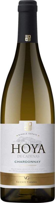 7,95 € Envio grátis | Vinho Branco Vicente Gandía Hoya de Cadenas D.O. Utiel-Requena Comunidade Valenciana Espanha Chardonnay Garrafa 75 cl