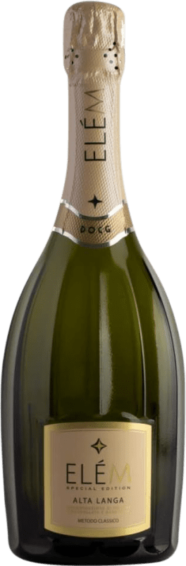 47,95 € Spedizione Gratuita | Spumante Bianco ELÈM Classico D.O.C. Alta Langa Piemonte Italia Pinot Nero 75 cl