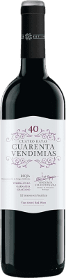 10,95 € Envio grátis | Vinho Tinto Cuatro Rayas Cuarenta Vendimias D.O.Ca. Rioja La Rioja Espanha Tempranillo, Garnacha — Grenache, Graciano 75 cl