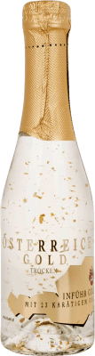 16,95 € Kostenloser Versand | Weißer Sekt Österreich Gold 23 Carat Leaf Sparkling Österreich Kleine Flasche 20 cl